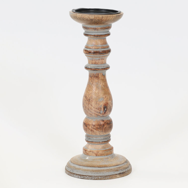 Ophelia & Co. 12" Wood Candlestick Wayfair